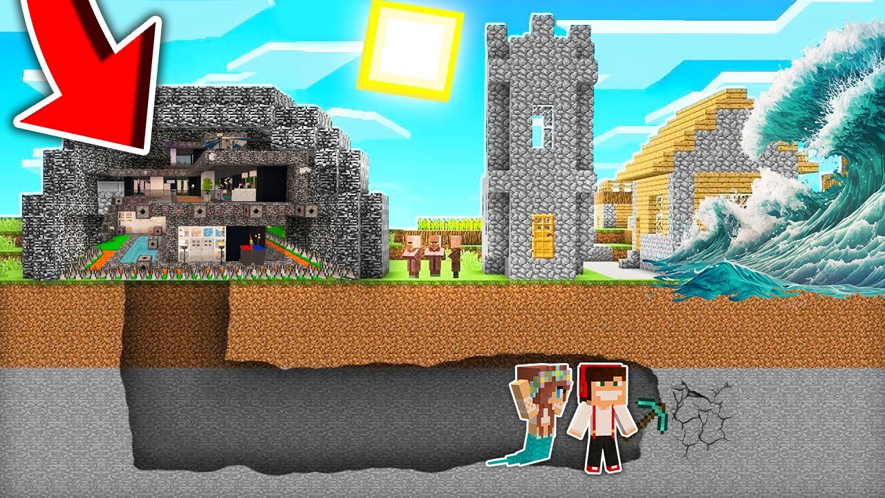 WIERCIMY PODZIEMNY TUNEL ABY PRZETRWAĆ W MINECRAFT?! GPLAY & LUMI