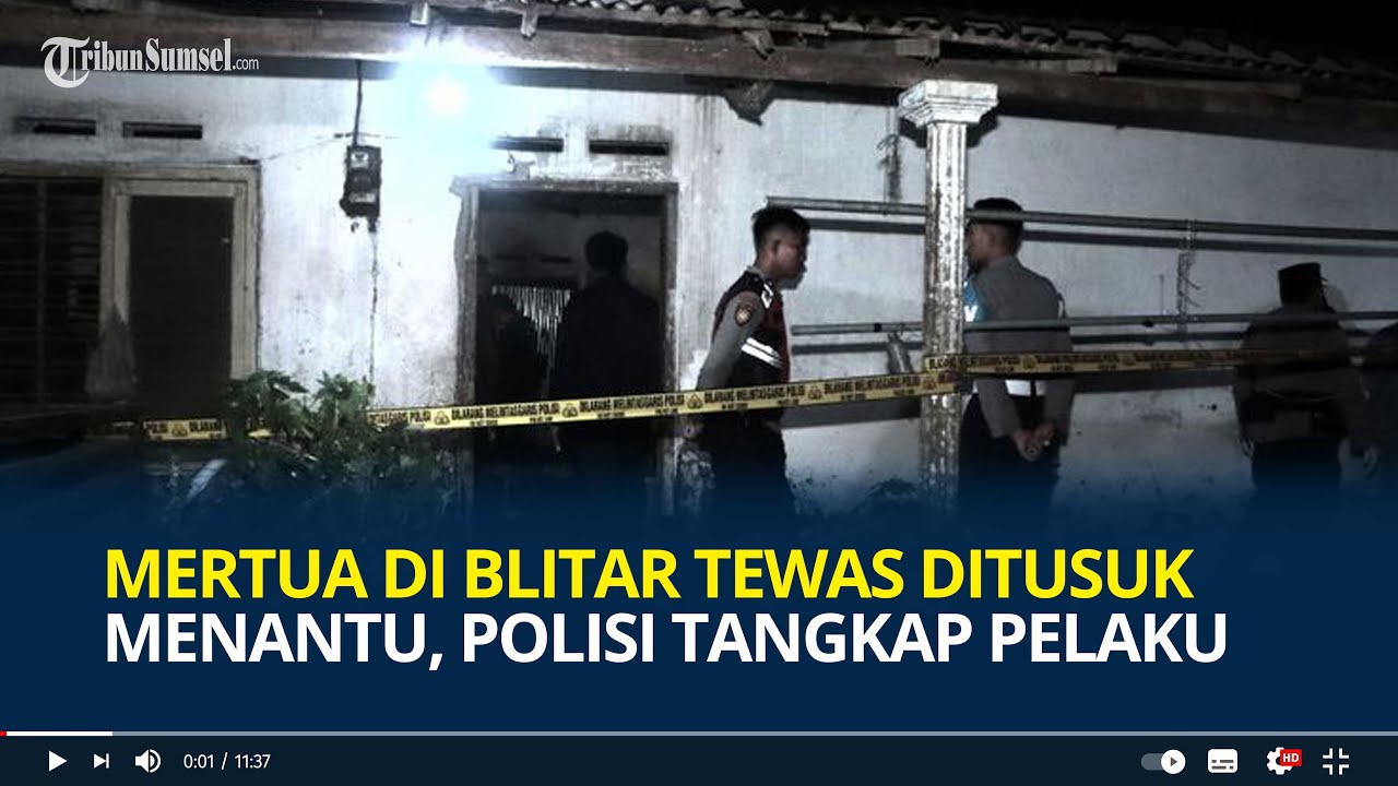 Mertua di Blitar Tewas Ditusuk Menantu, Polisi Tangkap Pelaku saat Berusaha Melarikan Diri