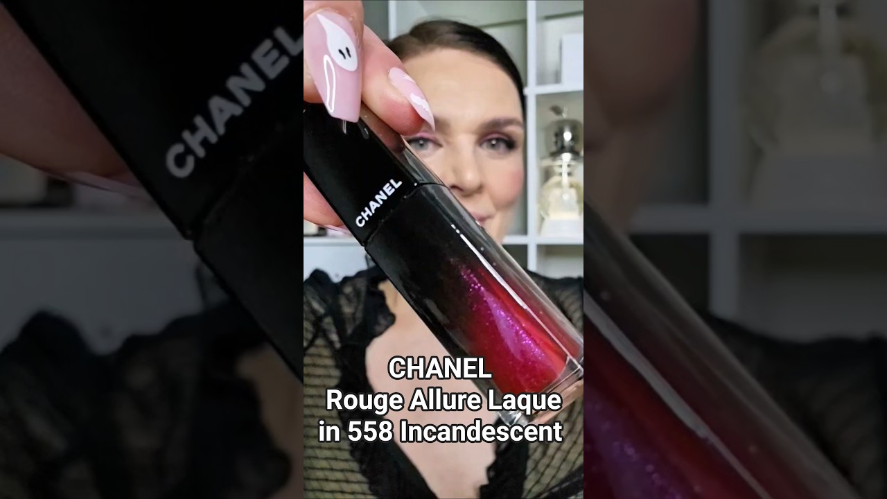 CHANEL Rouge Allure Laque in 558 Incandescent💓 #ChanelBeauty #ChanelLipstick #ChanelMakeup #sparkle