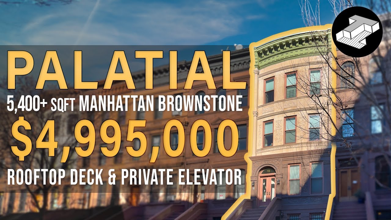 Tour a Massive Harlem NYC Townhouse w/ 5 Bedrooms, an Elevator, & a New Rooftop Terrace