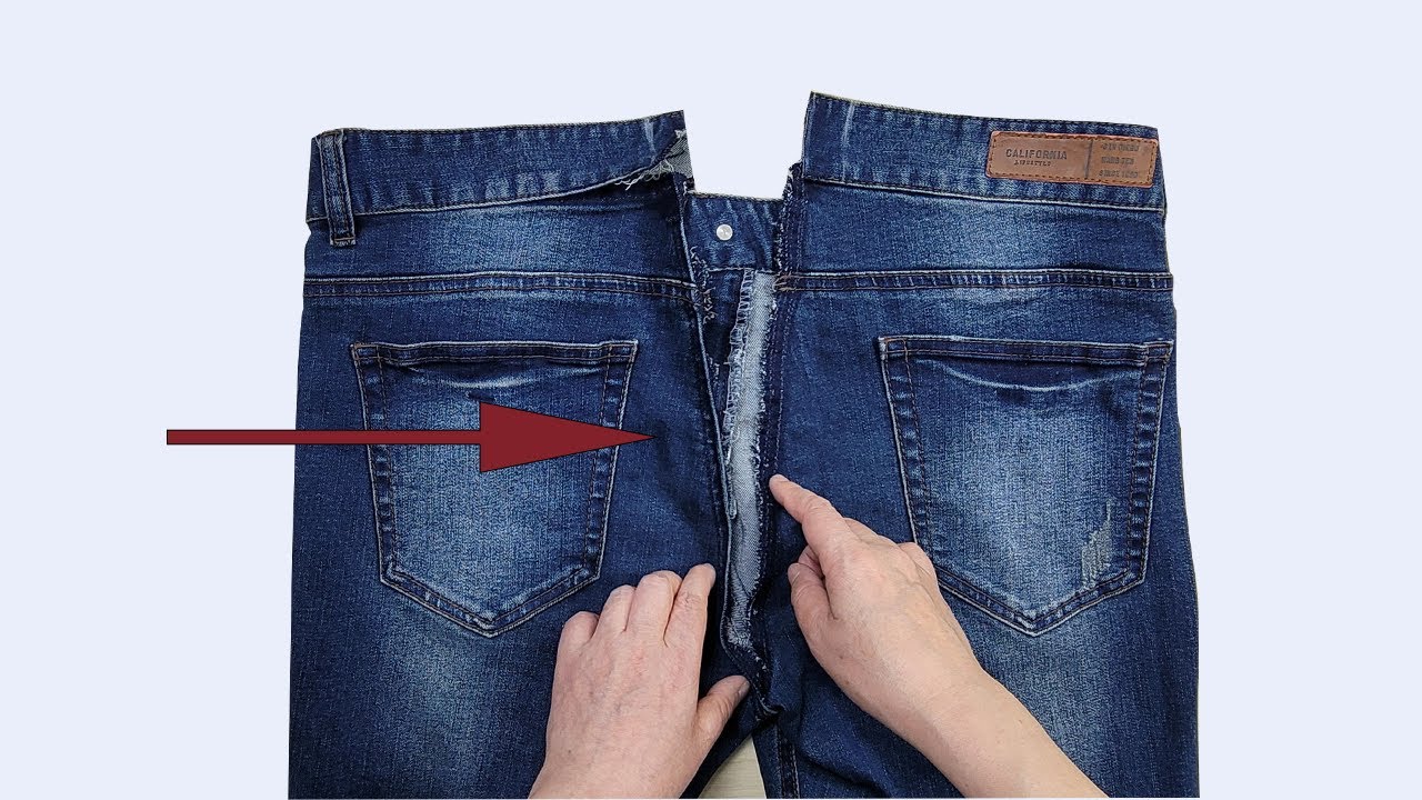 DIY 청바지 허리+엉덩이 가장 쉽고 예쁘게 줄이는 방법/The easiest and most beautiful way to reduce jeans waist + hips/옷수선