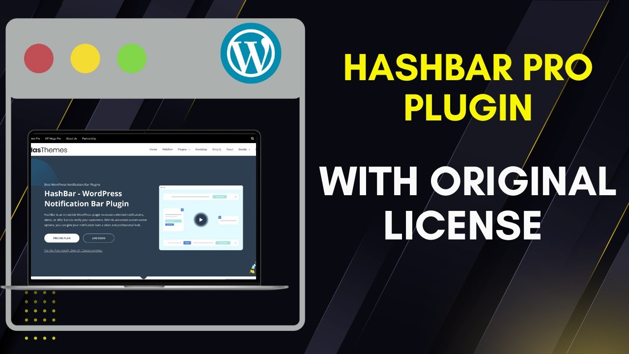 Download HashBar Pro – WordPress Notification Bar With Lifetime Updates With License Key