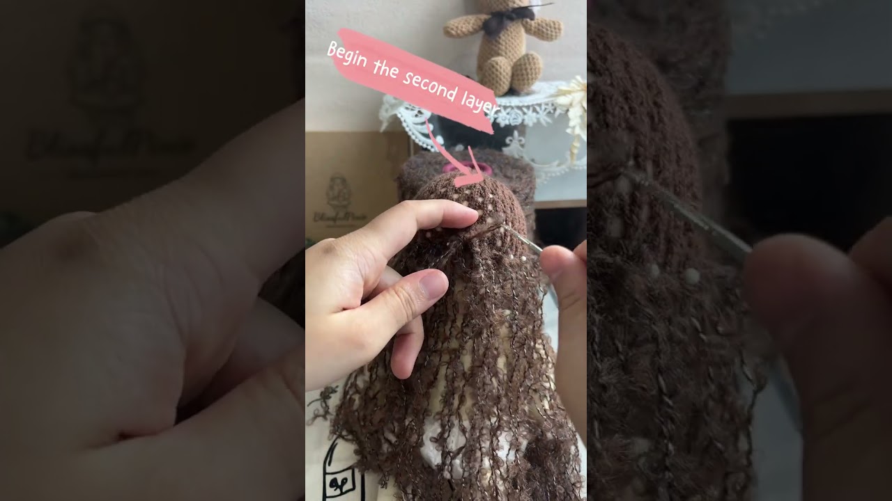 Handmade Doll Hair Creation#handmade #gifts #hair #doll #crochet #gift #birthdaygift #puppet