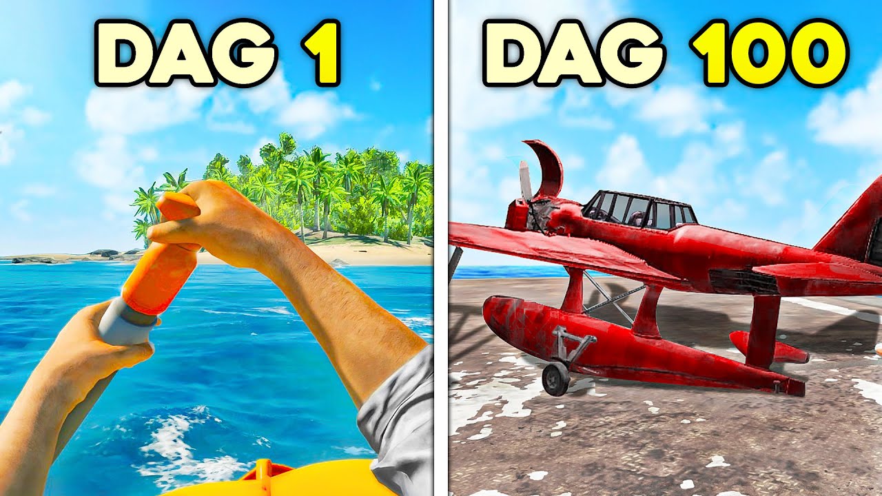 100 Dagen OVERLEVEN op de Grote Zee! (Stranded Deep)