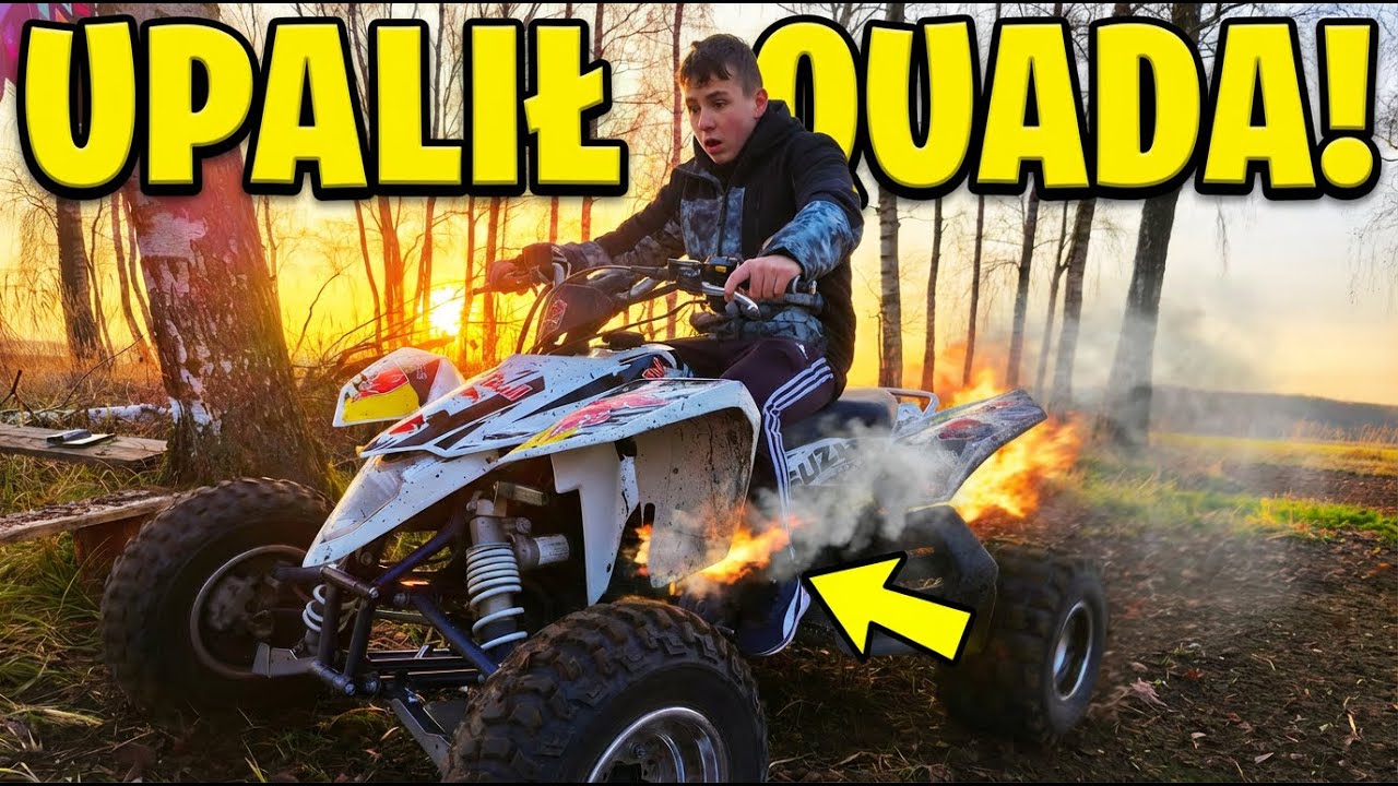 Młody UPALIŁ Quada… PRAWIE GO ZAJECHAŁ! Gruba Akcja w lesie, Suzuki LTR 450😱🔥