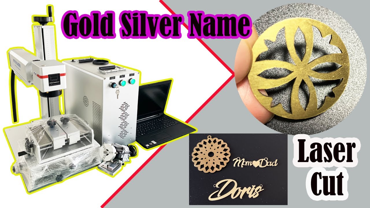 M&aacute;quina marcadora l&aacute;ser de fibra de 60w con corte de oro de 1,2 mm de espesor | corte de plata