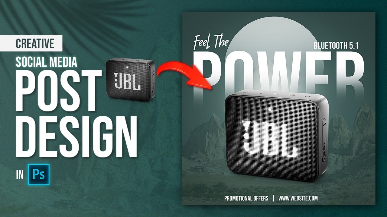 How to Design a JBL Speaker Poster in Photoshop | Step-by-Step Tutorial