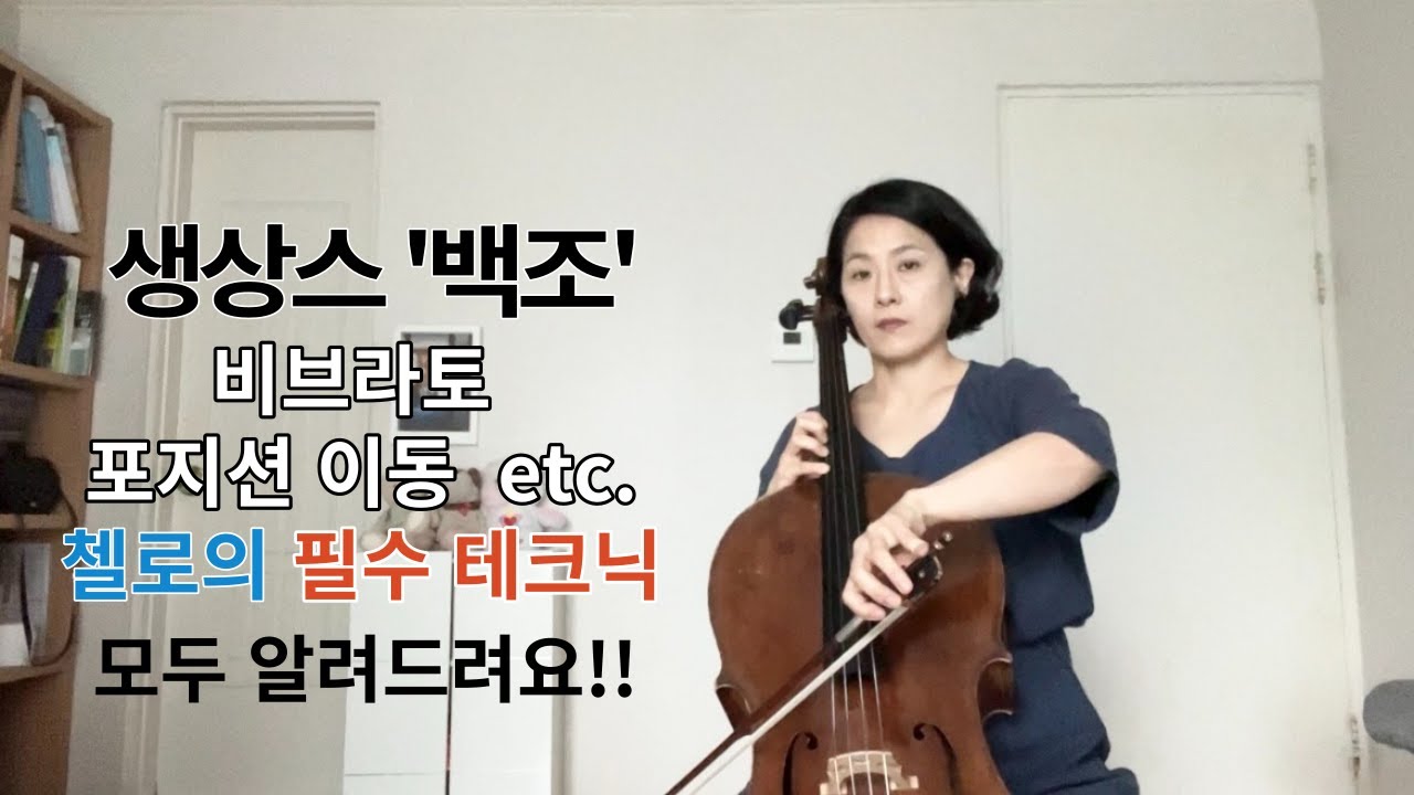 [cello lesson] 생상스 백조와 함께 비브라토+포지션 이동+그 밖의 테크닉 등등