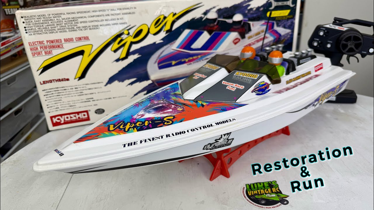 Реставрация и запуск лодки Kyosho Viper 1991 года