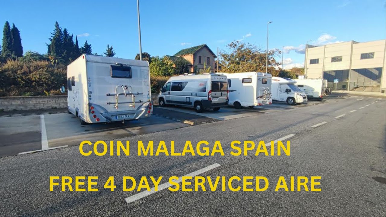 Motorhome FREE serviced Aire 94 hours Coin Malaga Spain
