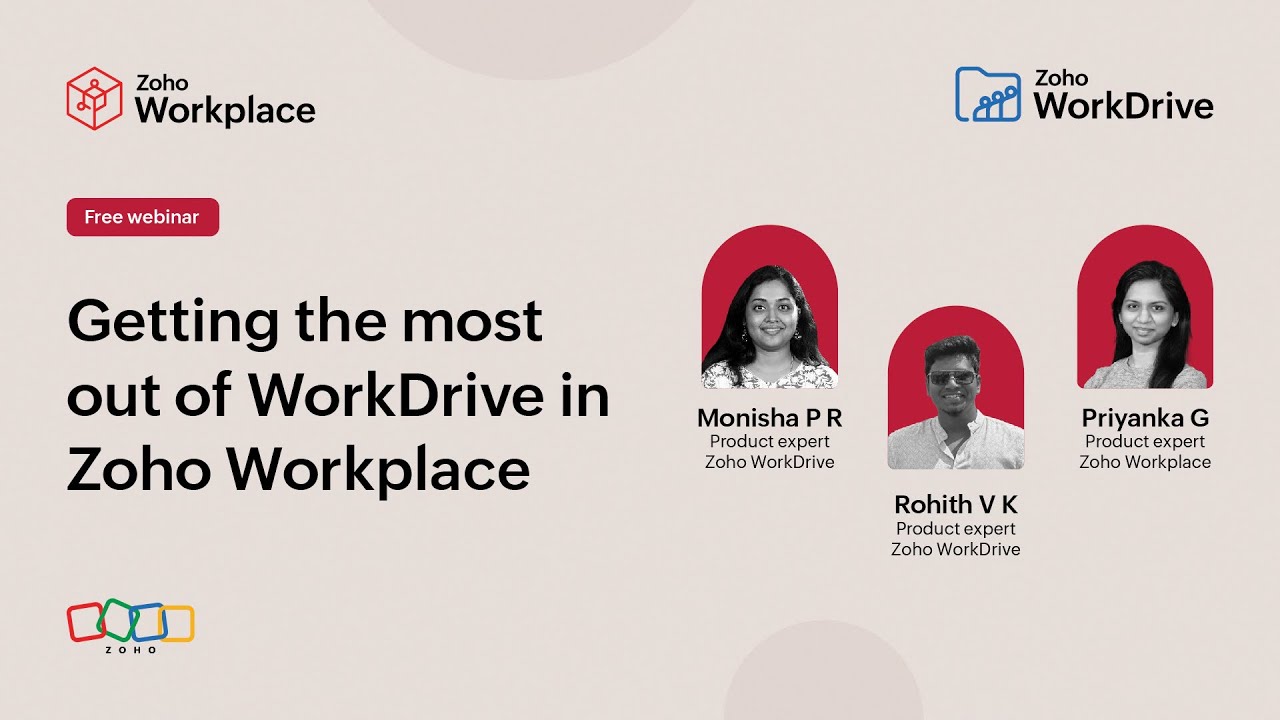 [Webinar] Getting the most out of WorkDrive in Zoho Workplace