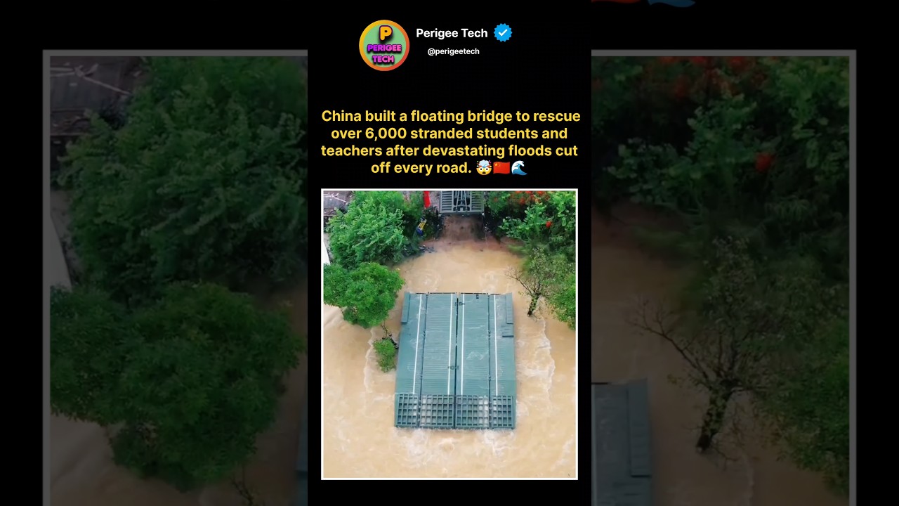 China Built a Floating Bridge to Rescue 6,000 People 🌊🤯