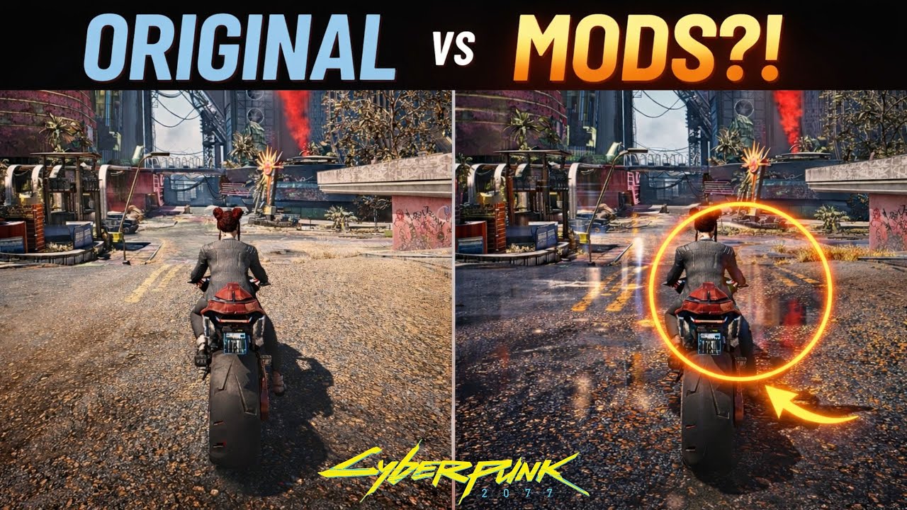 Cyberpunk 2077 Original vs Mods Graphics Comparison | Is Modding Worth It in 2026?