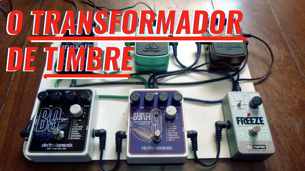 Meu Pedalboard Transformador de Timbre