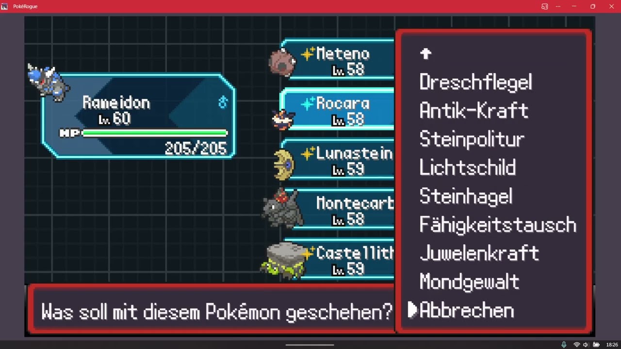 Pokérogue Mono-Gesteins Challenge Teil 2: Kipp mir nicht um, Rameidon