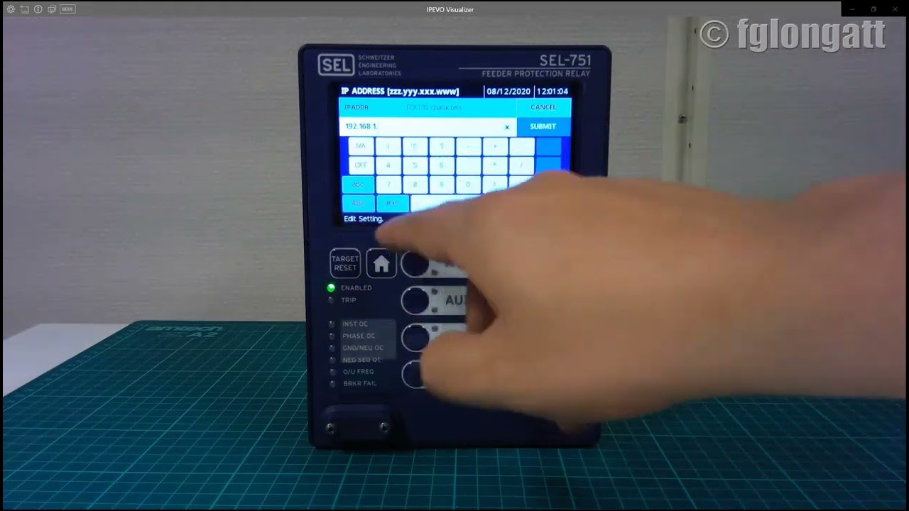 SEL 751 Configuring Ethernet IP Port 1