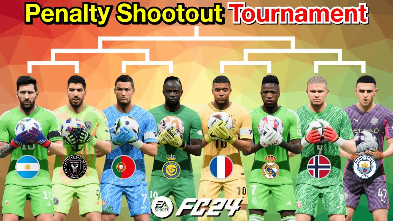 Messi, Ronaldo, Mbappe and Haaland become national goalkeepers! Their Team vs National Team!【FC 24】