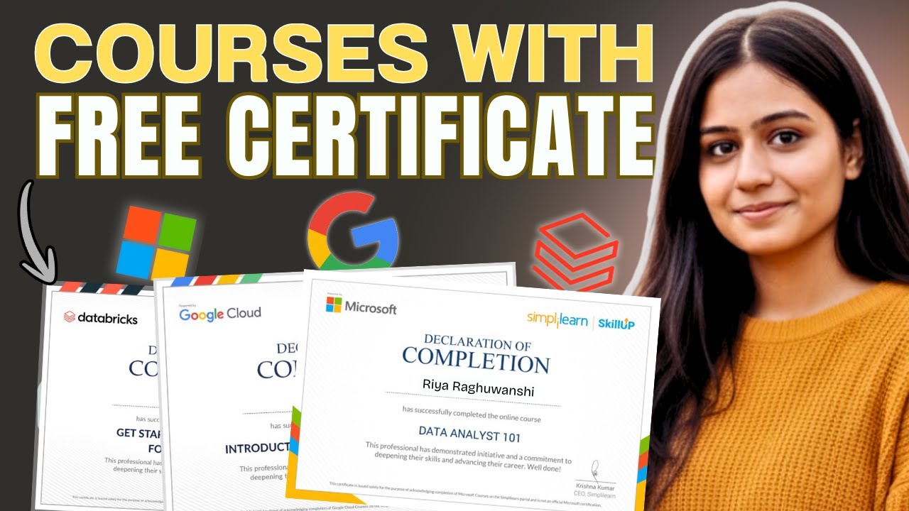 Free Certification Courses by Google, Microsoft & Top Companies 😮 | Full Details Covered