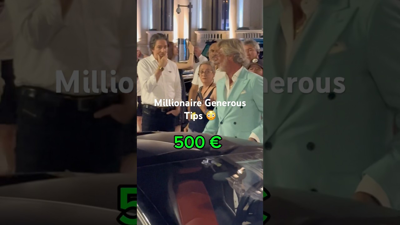 Millionaire Generous tips valet in Monaco #luxury #monaco