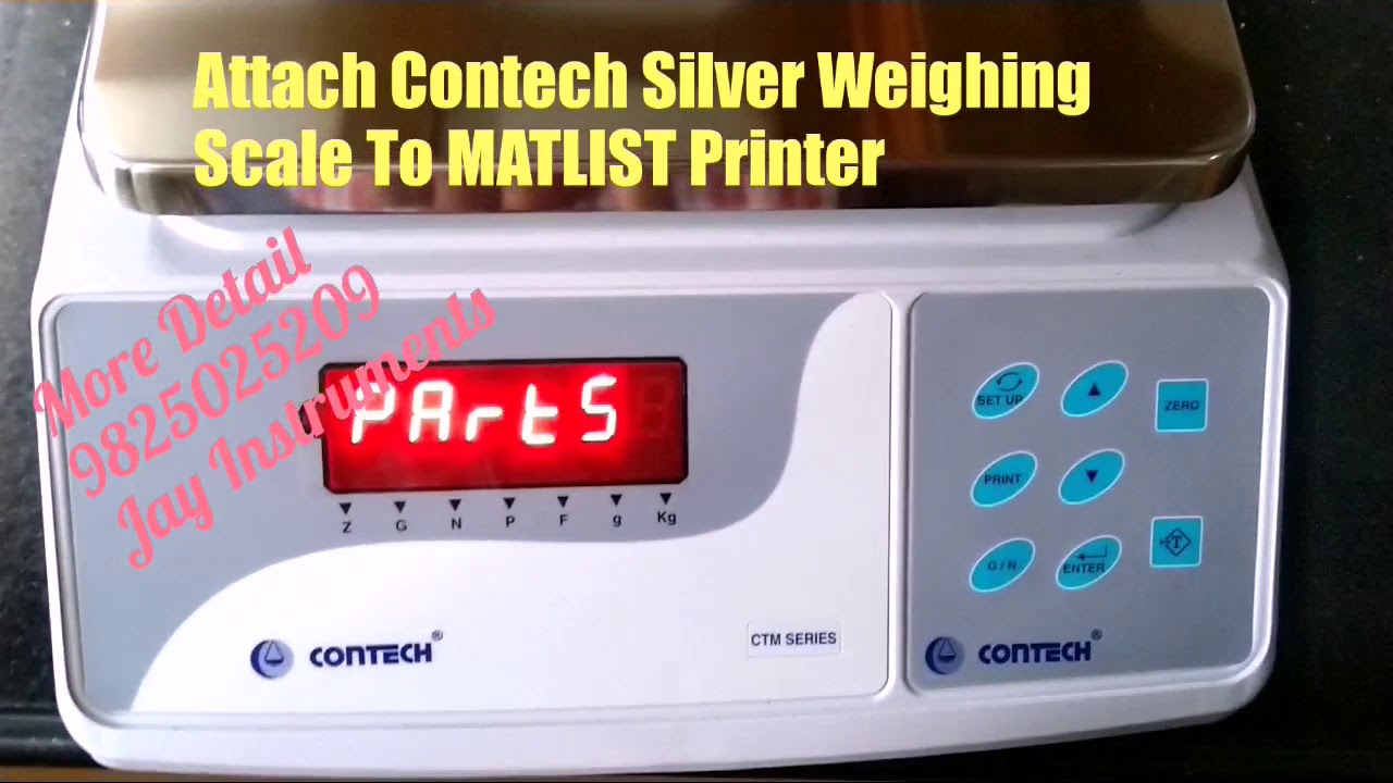 Attach Contech Weighing Scale To MATLIST Printer