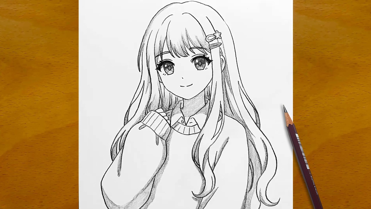 Easy Anime Girl Drawing Step by Step ✏️ | Beautiful Pencil Art