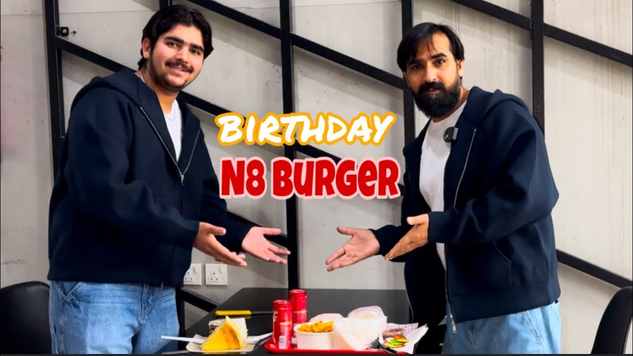 Birthday celebration 🎉 at N8 burger najran|My nephew birthday celebration by desi veer vlogs#vlog