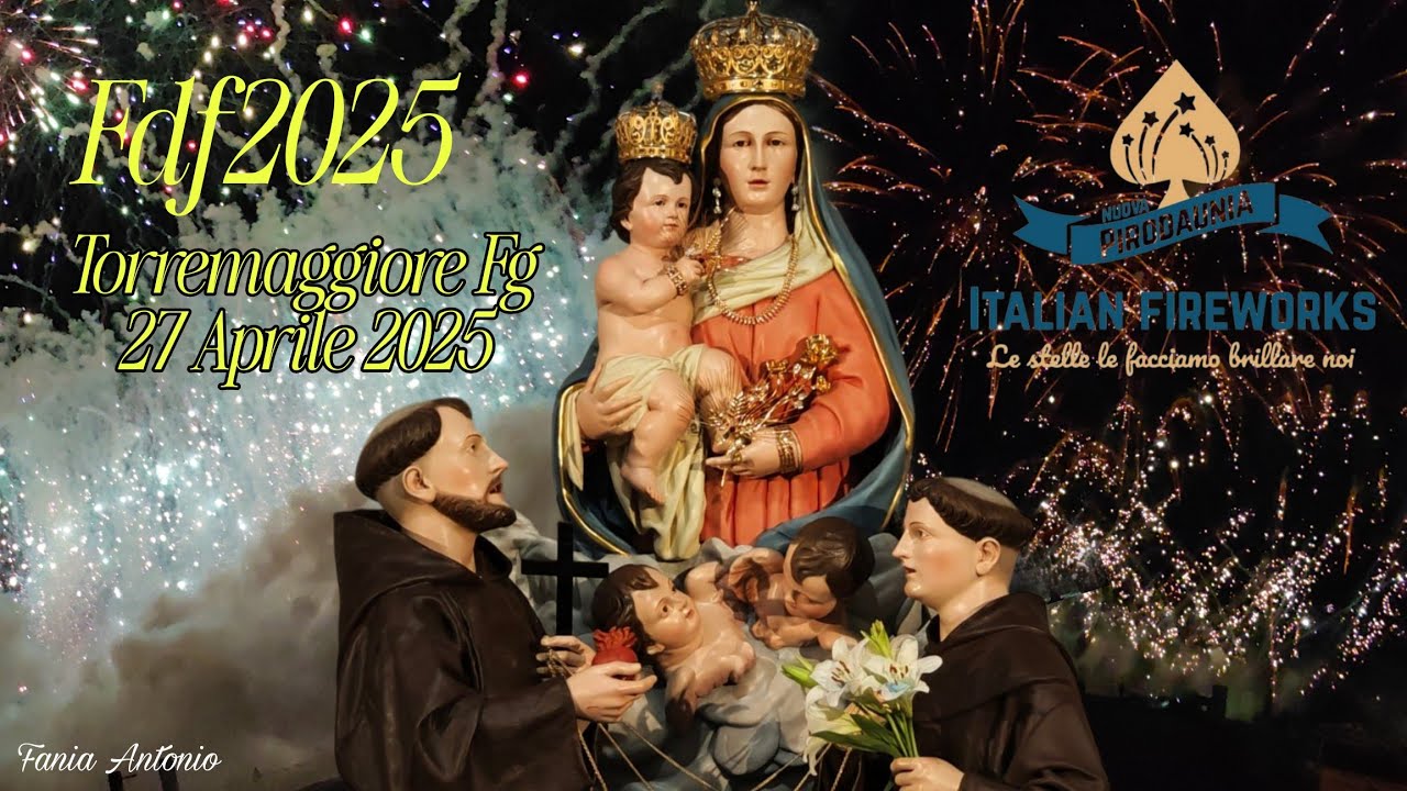 Torremaggiore Fg Festeggiamenti Madonna della Fontana 2025 Batteria alla bolognese Nuova Pirodaunia.