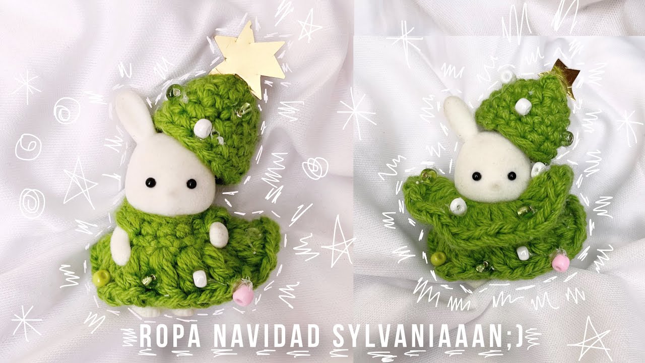Ropa navidad sylvanian crochet / Ropa crochet ternurin