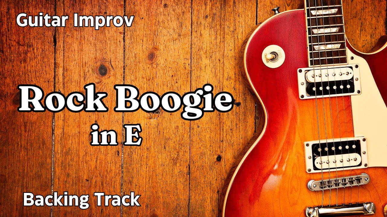 Rock Boogie in E - Guitar Backing Track Jam - Medium Tempo