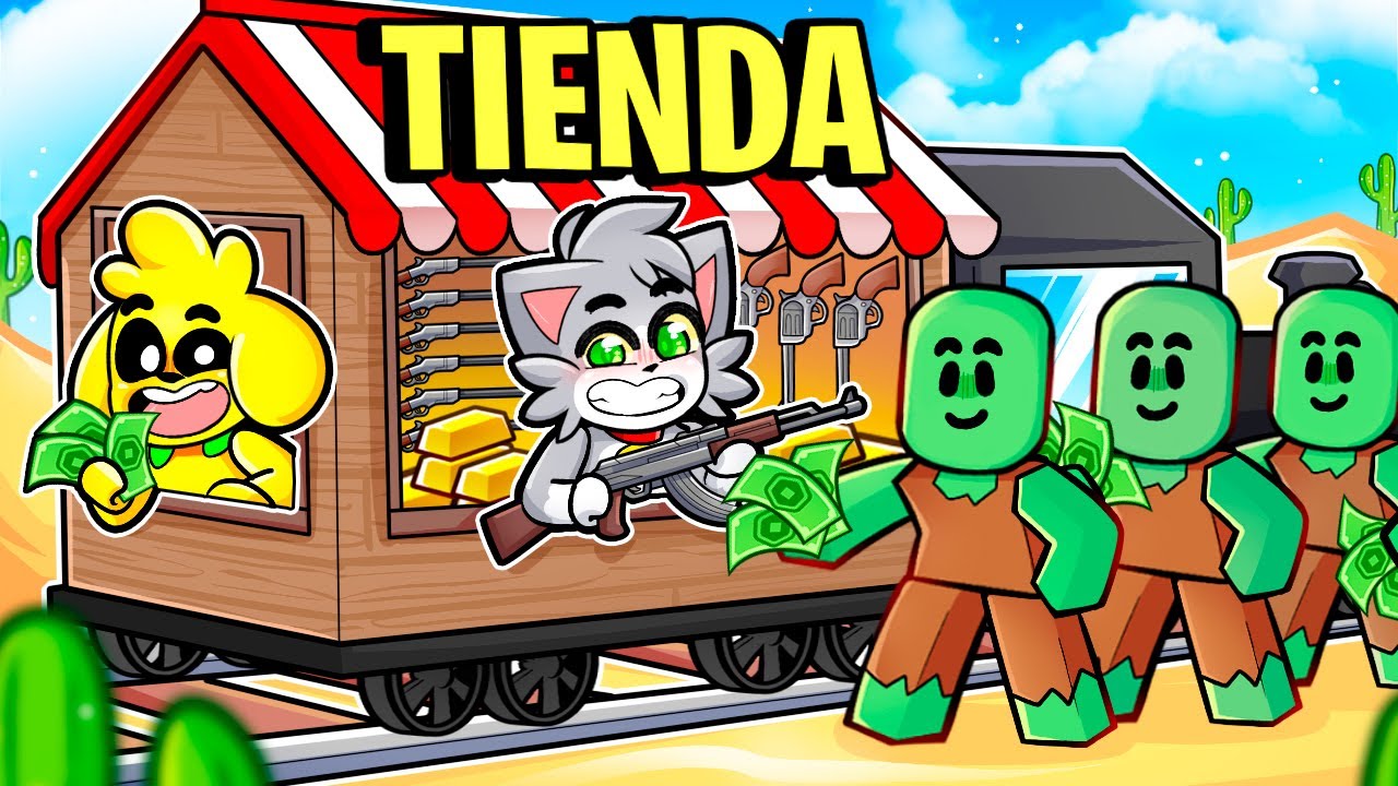 Abrí una TIENDA para SOBREVIVIR a un APOCALIPSIS ZOMBIE 🤑💰 ROBLOX DEAD RAILS