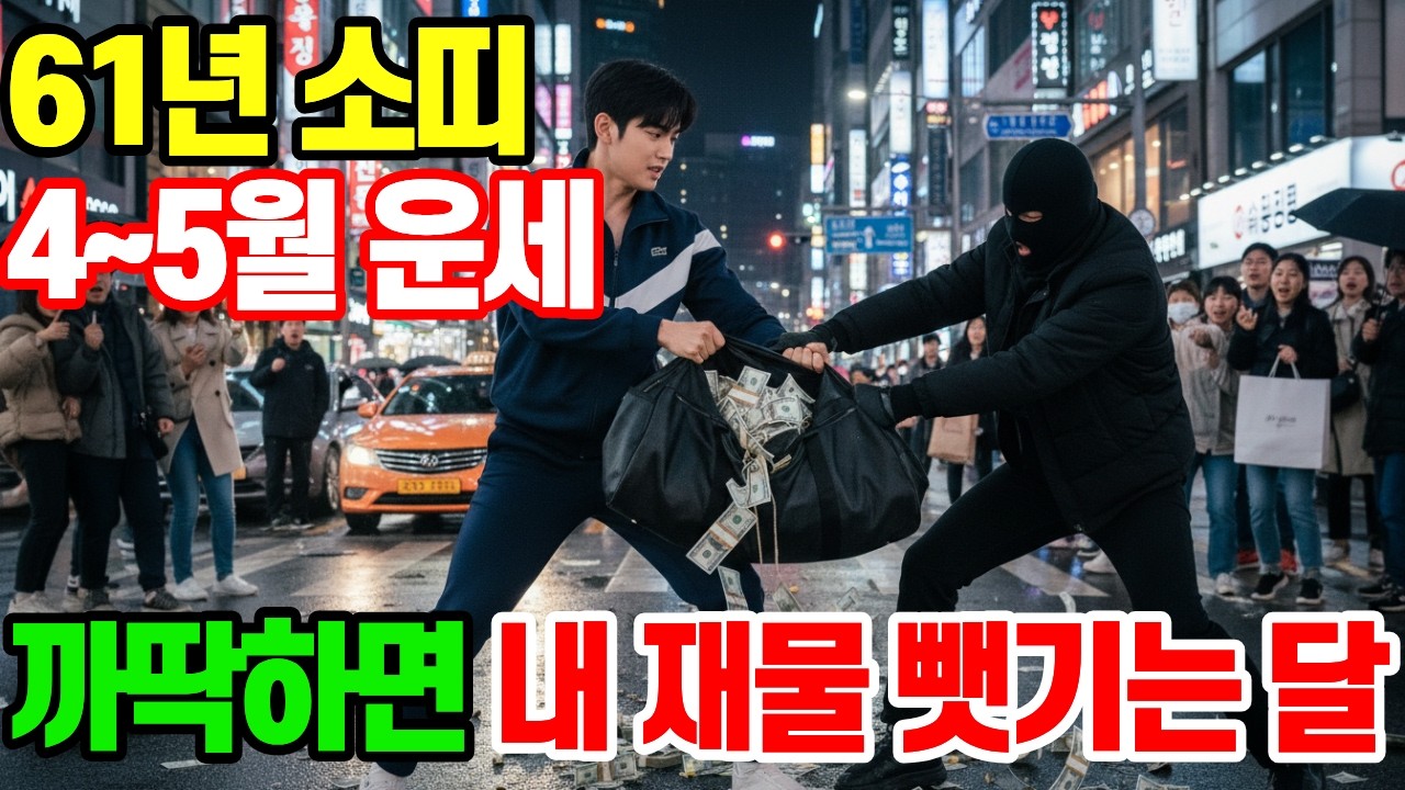 2026년 4~5월, 1961년 신축생 소띠, 대박 운세 총정리｜4~5월 행운 번호 공개｜까딱하면 내 재물 뺏기는 달