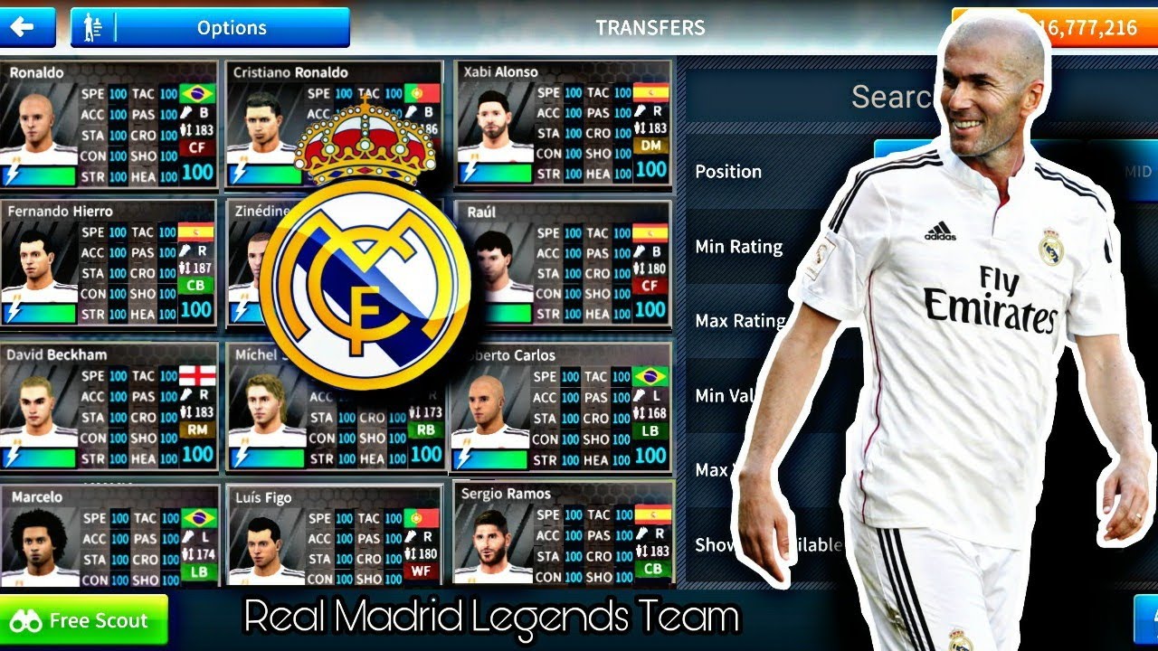 How To Create Real Madrid Legends Team In Dream League Soccer 2019