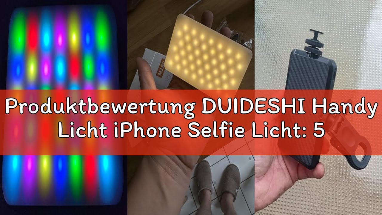 Produktbewertung DUIDESHI Handy Licht iPhone Selfie Licht: 5000 mAh Wiederaufladbare Telefonfülllich