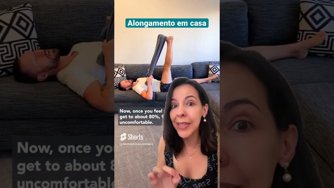 Como alongar os m&uacute;sculos isquiotibiais em casa? #cinesioterapia #fisioterapia #exerc&iacute;cios #alongar