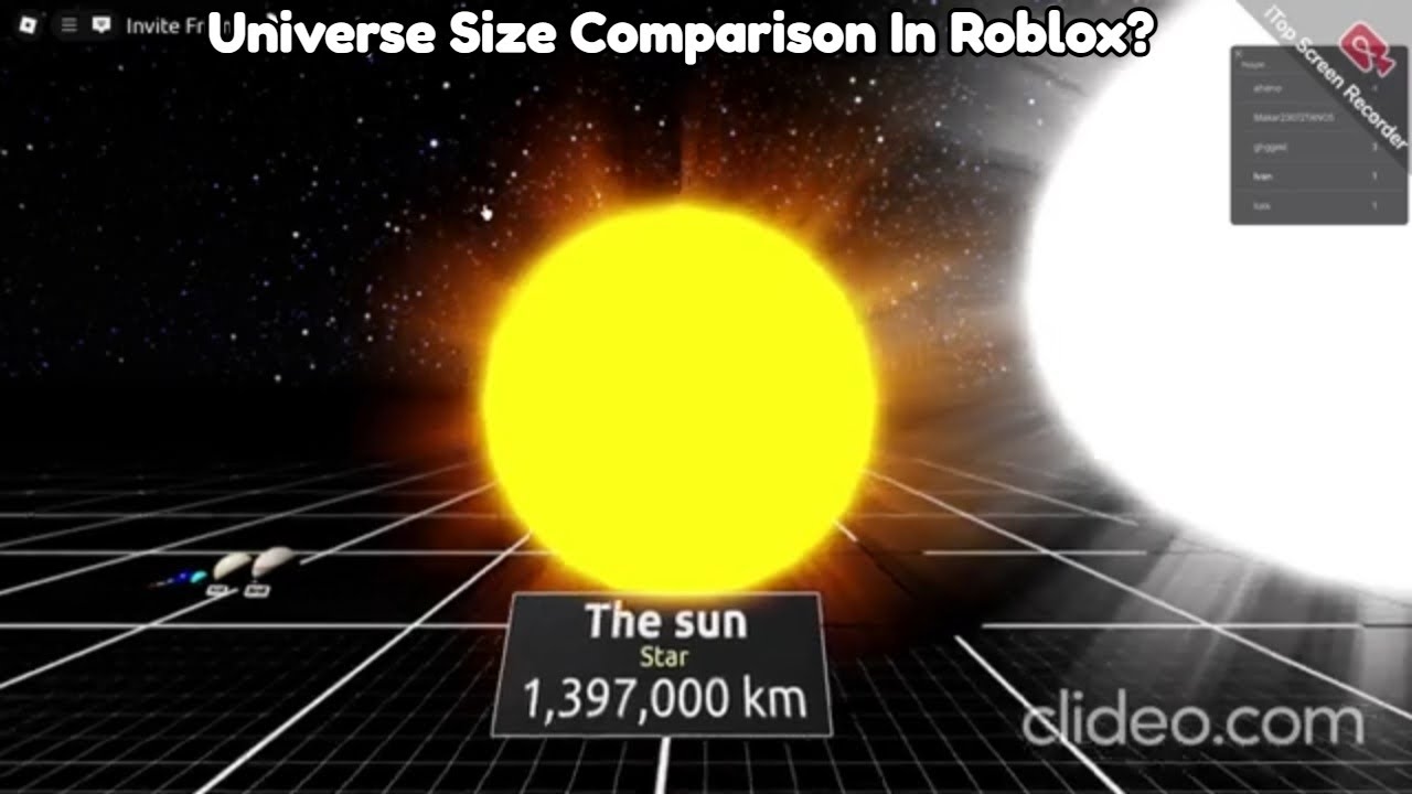 Universe Size Comparison In Roblox?