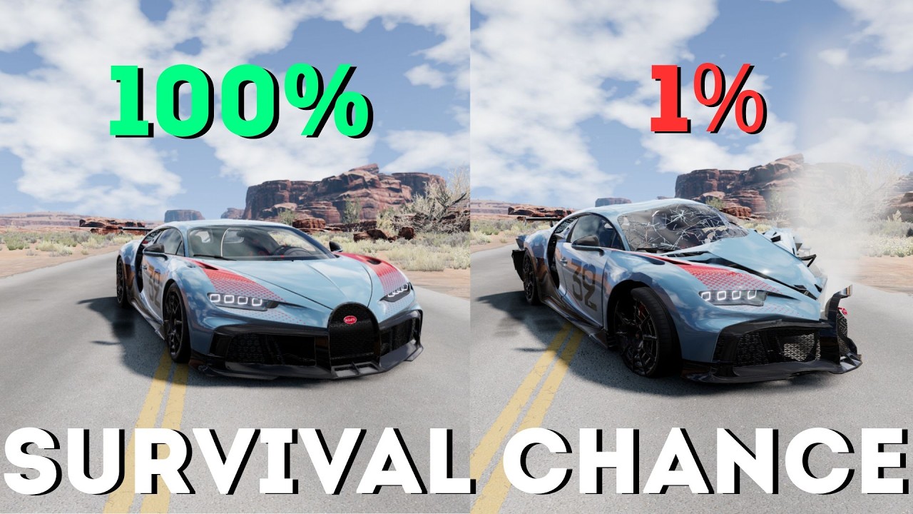 Best of Realistic Survival Chance Crashes #11  BeamNG drive