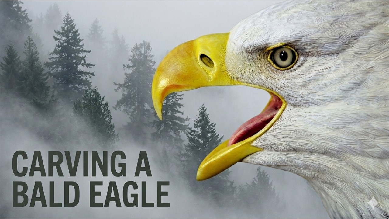 Watch Me Turn Wood into a Hyper-Realistic Bald Eagle Carving