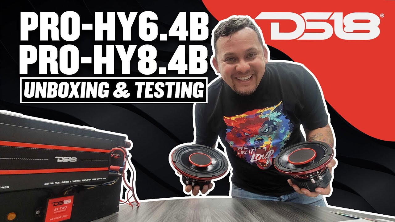 DS18 PRO-HY6.4B & PRO-HY8.4B (Unboxing / Testing) Car Audio Hybrid Speakers