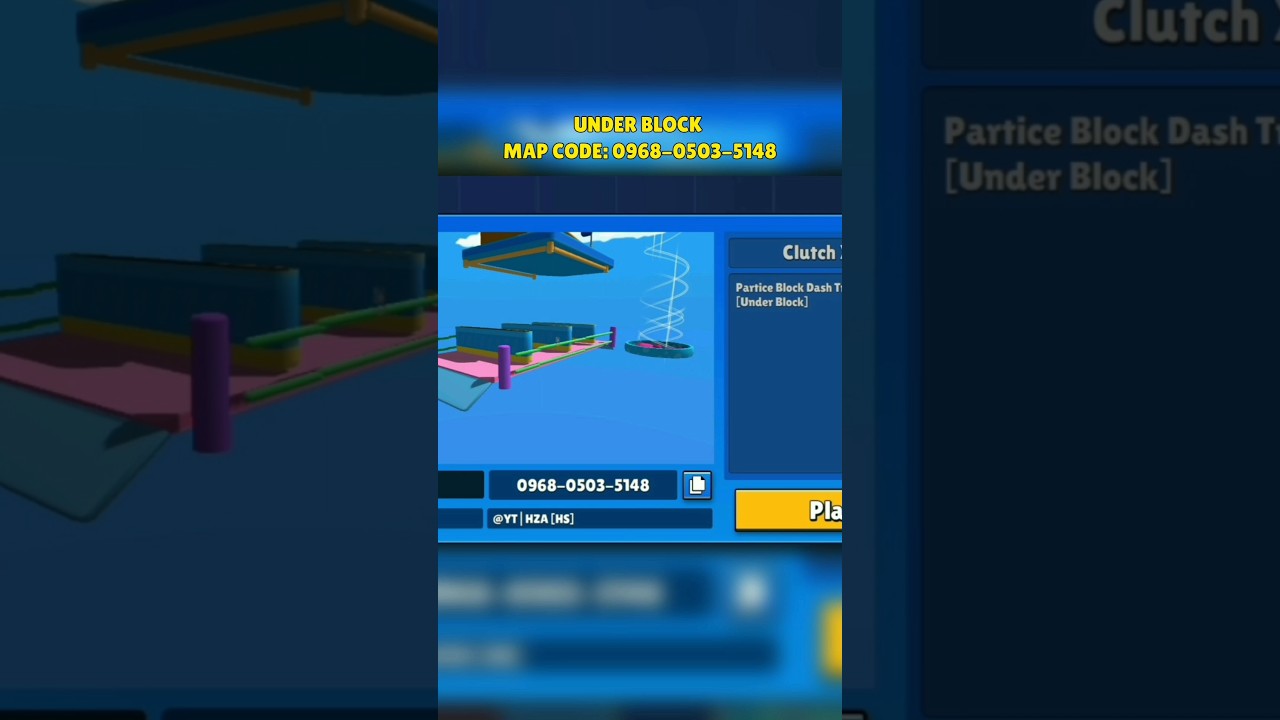 Block Dash Practice Map code || #shorts  #stumbleguys #viral