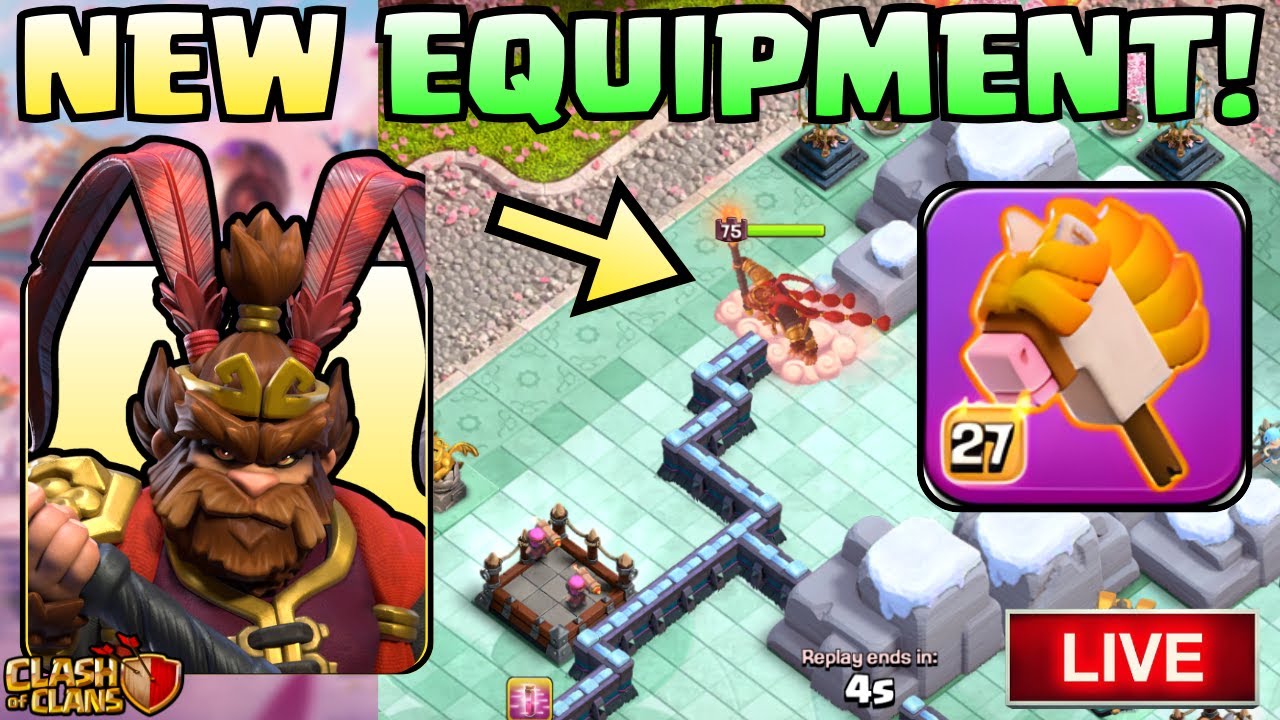 NEW Barbarian King Equipment TEASED! IS IT GOOD or TRASH? (Clash Of Clans LIVE) - Vertical