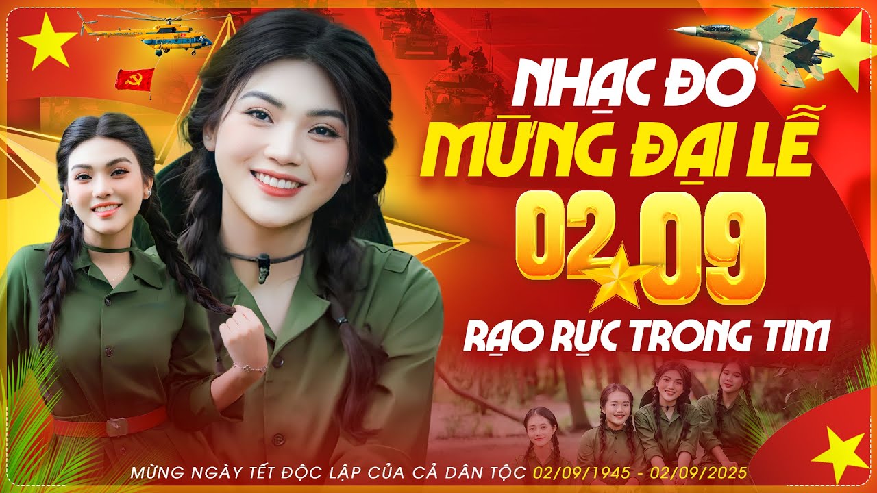 RẠO RỰC Trong Tim Nghe LK Nhạc Đỏ Mừng Đại Lễ 2/9 - Nhạc 2/9 Sim Nông Chào Em Cô Gái Lam Hồng