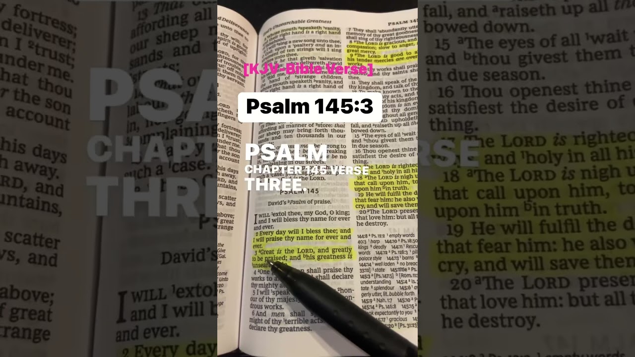 Psalm 145:3 #shorts #bible #reading #bibleverse
