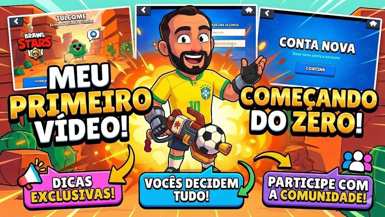COMEÇANDO DO ZERO NO BRAWL STARS! 🌟 Vocês decidem o futuro da conta! #01