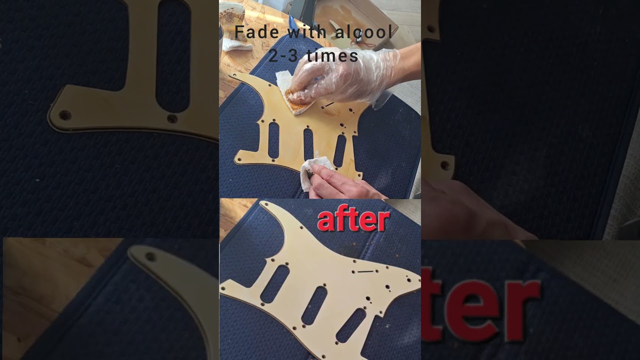 How to relic guitar pickguard in 5 minutes #guitar