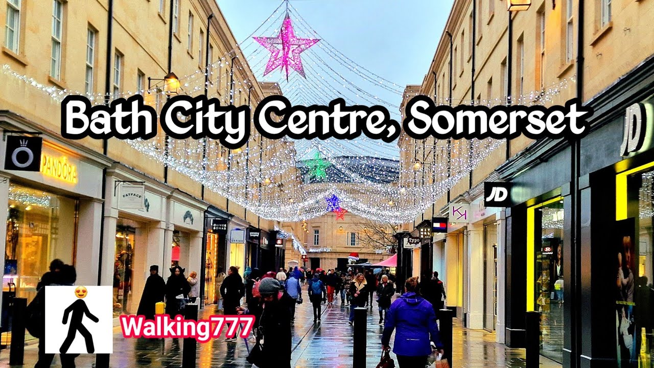 Bath City Centre, Walking in the First Snow.