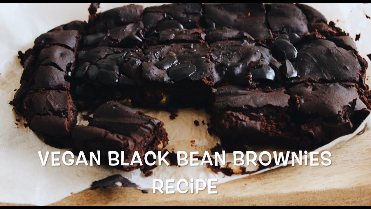HEALTHY BLACK BEAN BROWNIES-VEGAN, HEALTHY, GF