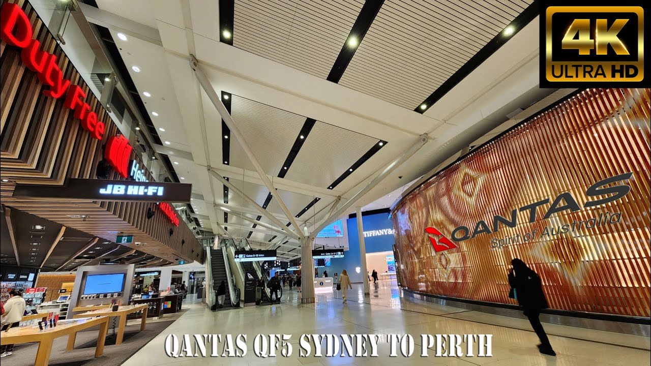 🛬🇦🇺 Qantas QF5 Sydney to Perth Experience 🇦🇺🛬 4K