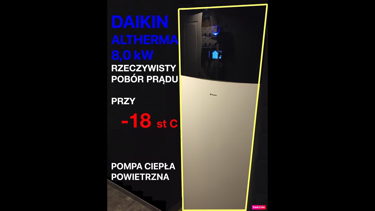 Rzeczywisty pobór prądu przy  -18 (17.01.2021) DAIKIN Altherma 8,0 kW