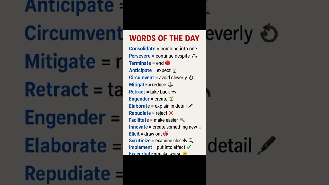 Words of the day