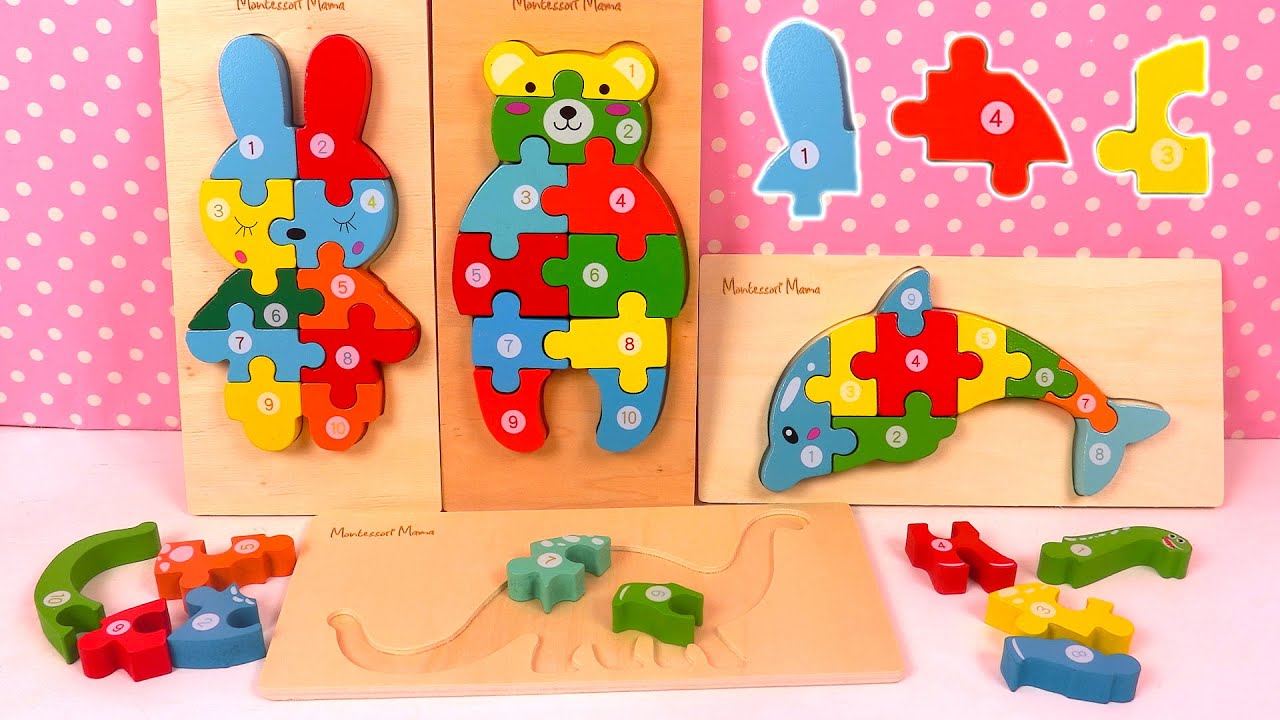 Apprendre les Couleurs et Chiffres Puzzle Animaux